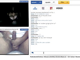 Bazoocam : éjaculation sur ses seins ( mignon fille française ) mignon seins seins français